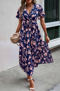 Floral Side Slit Maxi Dress