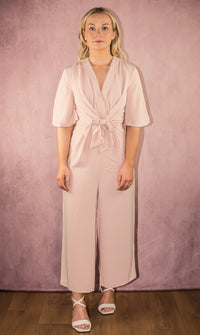 Tie Up Wide Leg Jumpsuit