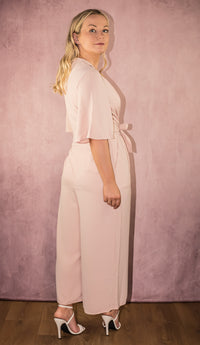 Tie Up Wide Leg Jumpsuit