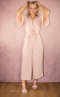 Tie Up Wide Leg Jumpsuit