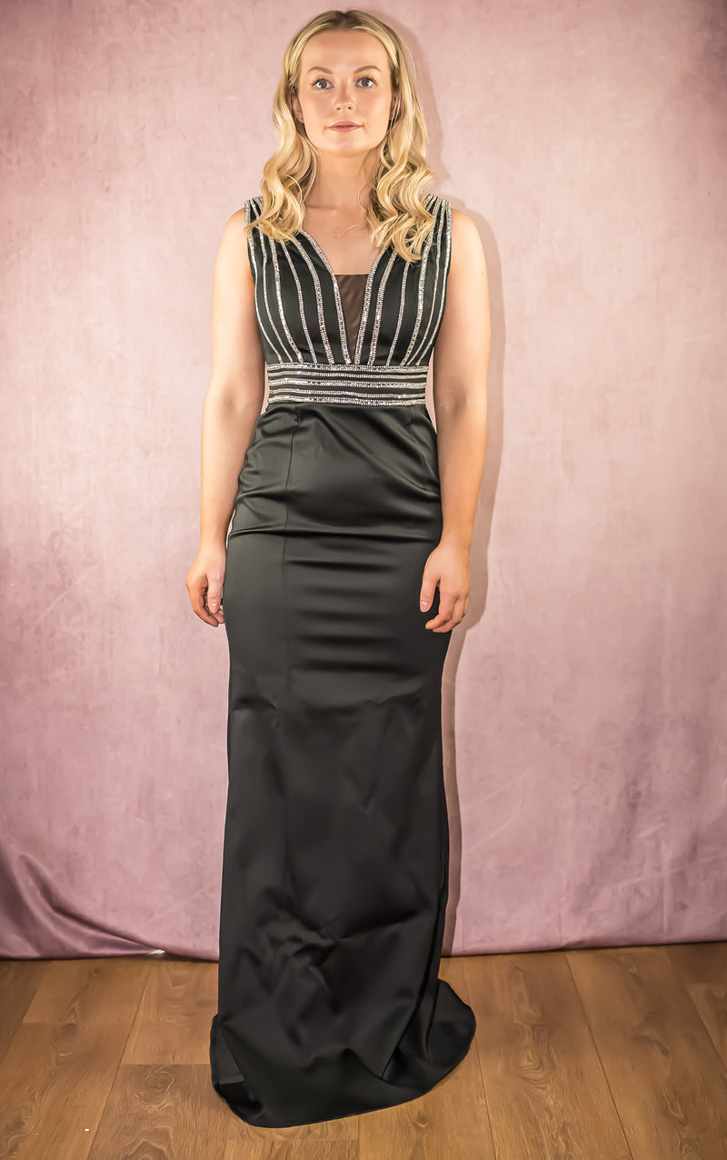 Stonework Evening Maxi Dress