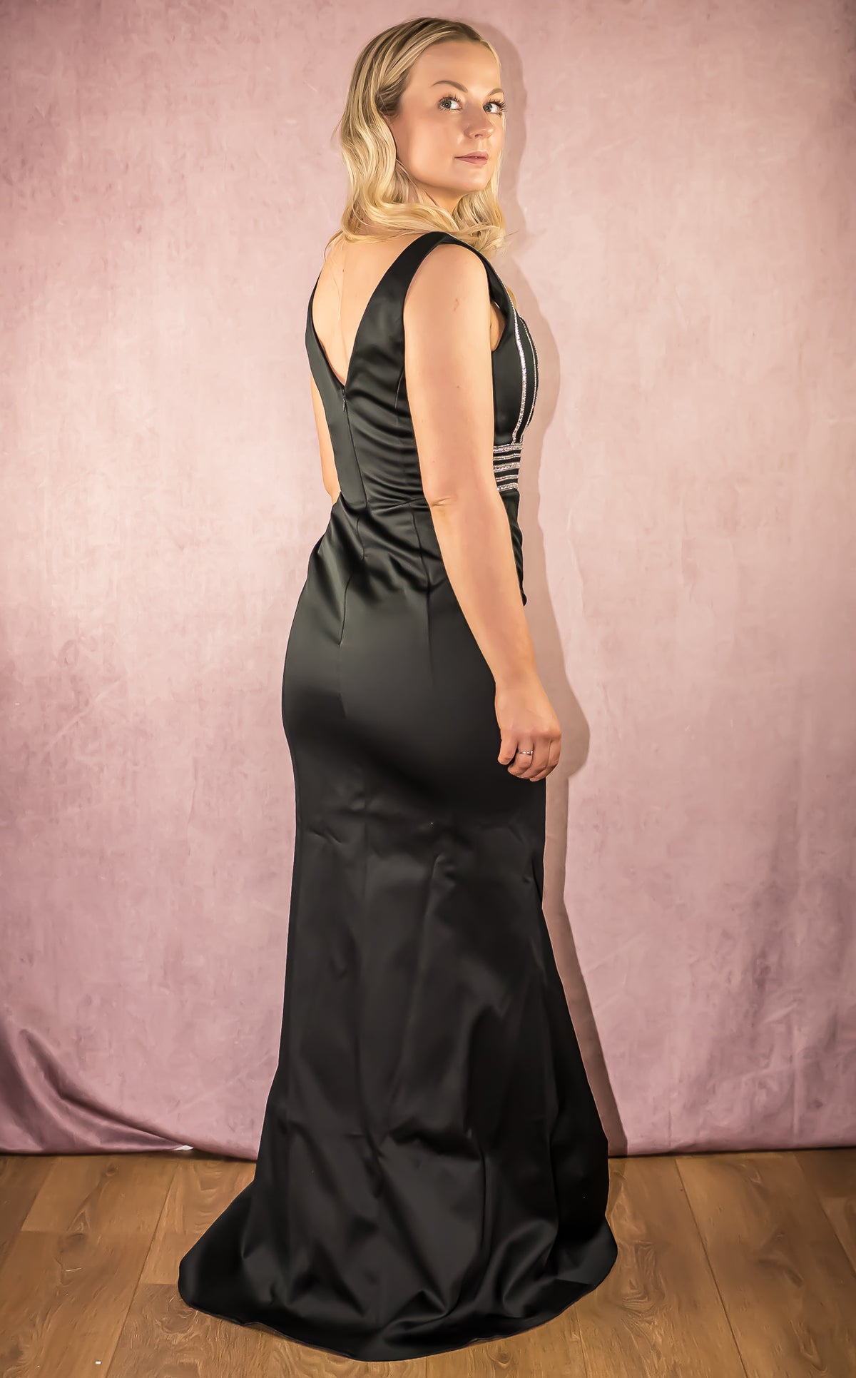 Stonework Evening Maxi Dress