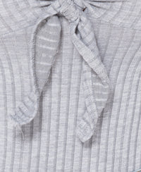 Tie Front Rib Knit Bodysuit
